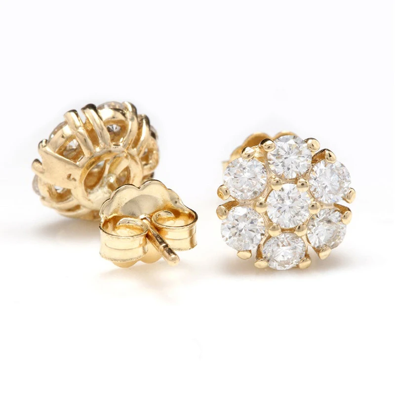 Huitan Luxury Gold Color Brilliant Cubic Zirconia Stud Earrings for Women Dainty Small Female Earring Gifts Classic Jewelry Huitan Luxury Gold Color Brilliant Cubic Zirconia Stud Earrings for Women Dainty Small Female Earring Gifts Classic Jewelry
