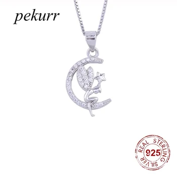 925 Sterling Silver Star Butterfly Fairy Zircon Moon Necklace For Women Crystal Elves Moon Pendants Fashion Jewelry Gift
925 Sterling Silver Star Butterfly Fairy Zircon Moon Necklace For Women Crystal Elves Moon Pendants Fashion Jewelry Gift