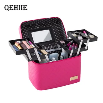 Fashion Women Makeup Organizer Case Large Capacity Multilayer Clapboard Cosmetic Bag Case Beauty Salon Tattoos Nail Art Tool Bin
Fashion Women Makeup Organizer Case Large Capacity Multilayer Clapboard Cosmetic Bag Case Beauty Salon Tattoos Nail Art Tool Bin