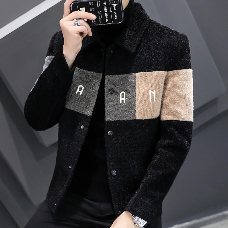2021 Winter Wool Blends Jacket Men Short Casual Business Trench Coat Slim Stitching Windbreaker Social Streetwear Overcoat
2021 Winter Wool Blends Jacket Men Short Casual Business Trench Coat Slim Stitching Windbreaker Social Streetwear Overcoat