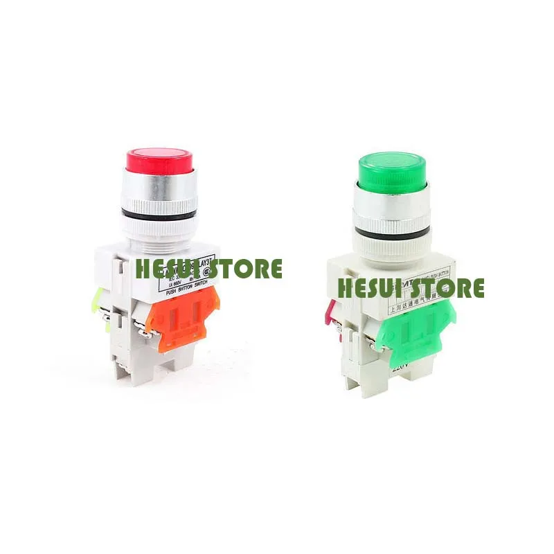 1pc 600V 10A 6 Terminals Red Green Latching Pushbutton Switch w 220V /24V LED Lamp Y090-11DNZS LAY37 22mm
1pc 600V 10A 6 Terminals Red Green Latching Pushbutton Switch w 220V /24V LED Lamp Y090-11DNZS LAY37 22mm