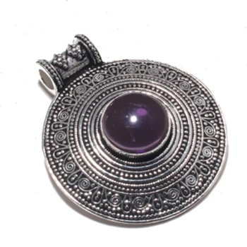 Genuine Amethyst Pendant Silver Overlay over Copper Jewelry Woman gift , P8863
Genuine Amethyst Pendant Silver Overlay over Copper Jewelry Woman gift , P8863