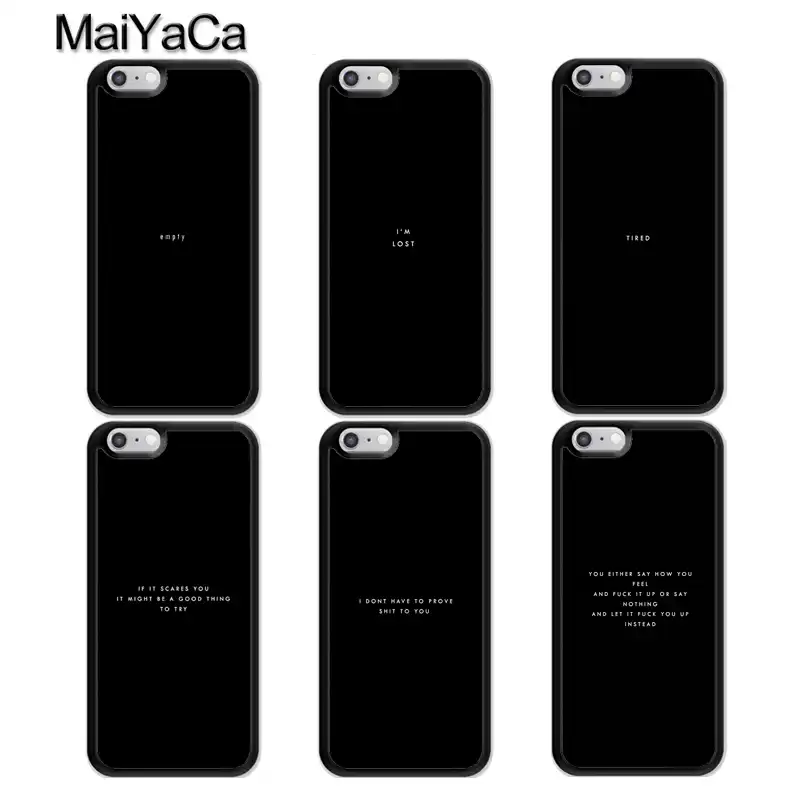 Maiyaca Black Aesthetic Minimal Quotes Phone Case For Iphone 11
