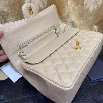 Women's Luxury Designer Elegant Multicolor Caviar Genuine Leather Shoulder Bag Chain Flap Crossbody Bag Handbag Fashion 25cm
Women's Luxury Designer Elegant Multicolor Caviar Genuine Leather Shoulder Bag Chain Flap Crossbody Bag Handbag Fashion 25cm