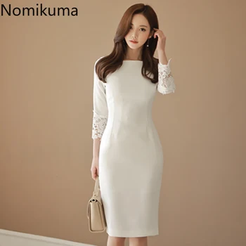 Nomikuma Elegant White Dress Women Lace Patchwork Slim Waist Back Zipper Dresses Female Fashion New Office Ladies Vestidos 3a092
Nomikuma Elegant White Dress Women Lace Patchwork Slim Waist Back Zipper Dresses Female Fashion New Office Ladies Vestidos 3a092