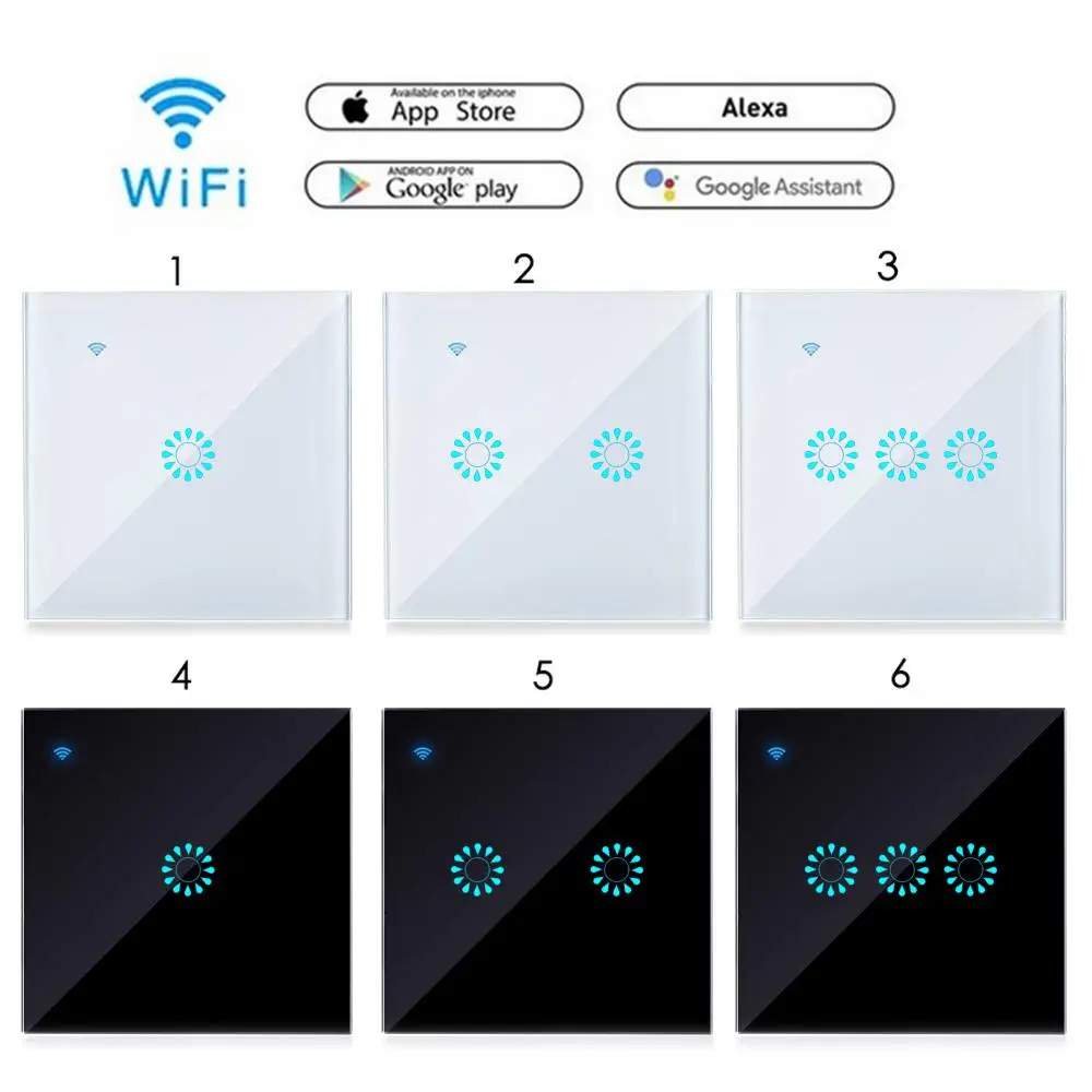 Teekar Touch Switch Smart Light Switch Panel 1/2/3 Gang Light Switch UK/EU Standard Work With Alexa Google Home Water Drop Shape
Teekar Touch Switch Smart Light Switch Panel 1/2/3 Gang Light Switch UK/EU Standard Work With Alexa Google Home Water Drop Shape