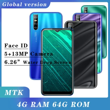 Water Drop Screen X2 4GB RAM 64GB ROM Face id unlocked Quad Core 13MP 6.26inch Smartphones Android Mobile Phone Cheap Celulares
Water Drop Screen X2 4GB RAM 64GB ROM Face id unlocked Quad Core 13MP 6.26inch Smartphones Android Mobile Phone Cheap Celulares