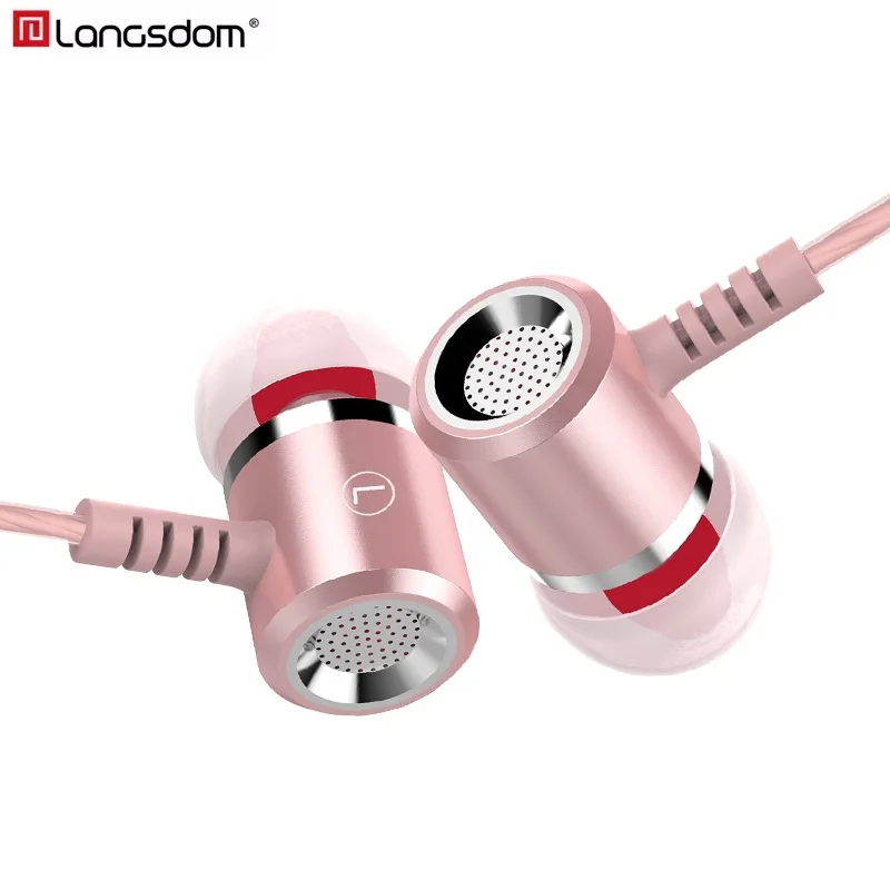 

Langsdom Metal In-Ear Earphones M400 Super Bass Stereo Earphone Portable Wired Earbuds Headsets For Phone iPhone Xiaomi With Mic