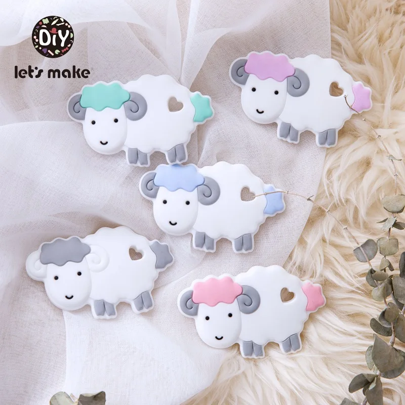 Let's Make Silicone Teether Sheep 5pc Cartoon 4-6months Wholesale Safety Certification BPA Free DIY Teething Toys Baby Teether
Let's Make Silicone Teether Sheep 5pc Cartoon 4-6months Wholesale Safety Certification BPA Free DIY Teething Toys Baby Teether