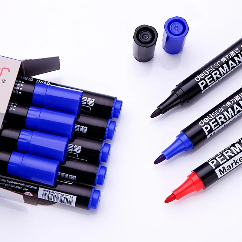 Deli Stationery S550 Oily Marking Pen Black and White with Pattern Chunky Head Does Not Fade Waterproof Mark Pen Marking Marker
Deli Stationery S550 Oily Marking Pen Black and White with Pattern Chunky Head Does Not Fade Waterproof Mark Pen Marking Marker