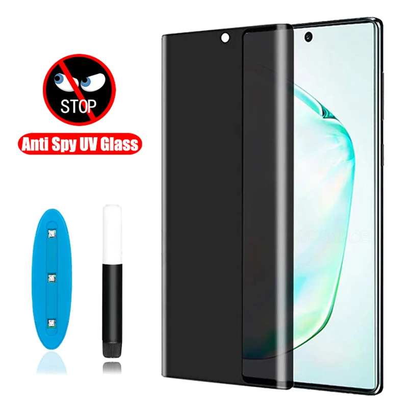 

UV Full Liquid Glue Privacy 3D Tempered Glass For Oneplus 7 7T 8 9 10 11 11R 12 12R Ace 2 Pro 3 Anti Spy Peep Screen Protector