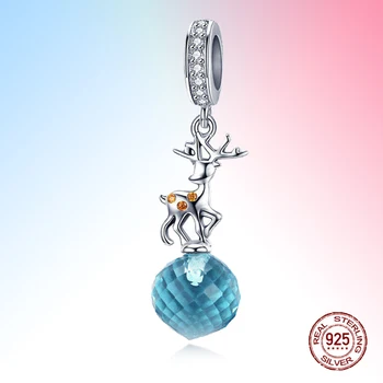 925 Sterling Silver Christmas Gift Christmas Deer Cute Elk Pendant Blue Crystal Charm Bead Charm Bracelet 
925 Sterling Silver Christmas Gift Christmas Deer Cute Elk Pendant Blue Crystal Charm Bead Charm Bracelet