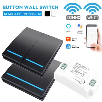 Touch Switch 1/2 gang 433Mhz smart push Wireless Switch Light RF Remote Control 110V 220V Receiver home Wall button Ceiling Lamp
Touch Switch 1/2 gang 433Mhz smart push Wireless Switch Light RF Remote Control 110V 220V Receiver home Wall button Ceiling Lamp
