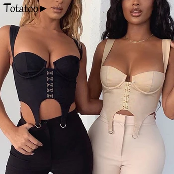 Totatoop Buttons Low Cut Sexy Women Crop Tops Strapless Sleeveless Summer Hot Backless Casual Corset Tank Top Camisole
Totatoop Buttons Low Cut Sexy Women Crop Tops Strapless Sleeveless Summer Hot Backless Casual Corset Tank Top Camisole