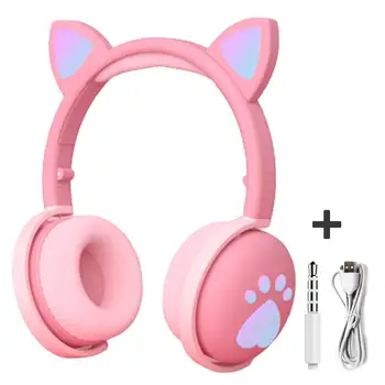 Foldable Wireless Bluetooth LED Light Cartoon Cat Ear Claw Headphone Headset
Foldable Wireless Bluetooth LED Light Cartoon Cat Ear Claw Headphone Headset