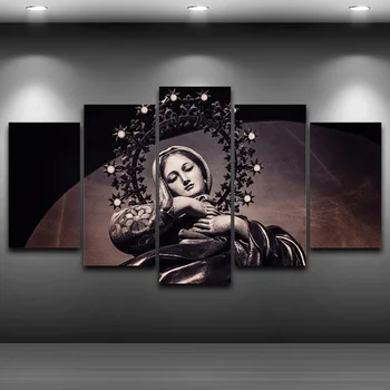Hot Selling 5 Pieces Home Decor Print oil painting Wall Art Decorations Wall Canvas, Virgin Mary 
Hot Selling 5 Pieces Home Decor Print oil painting Wall Art Decorations Wall Canvas, Virgin Mary