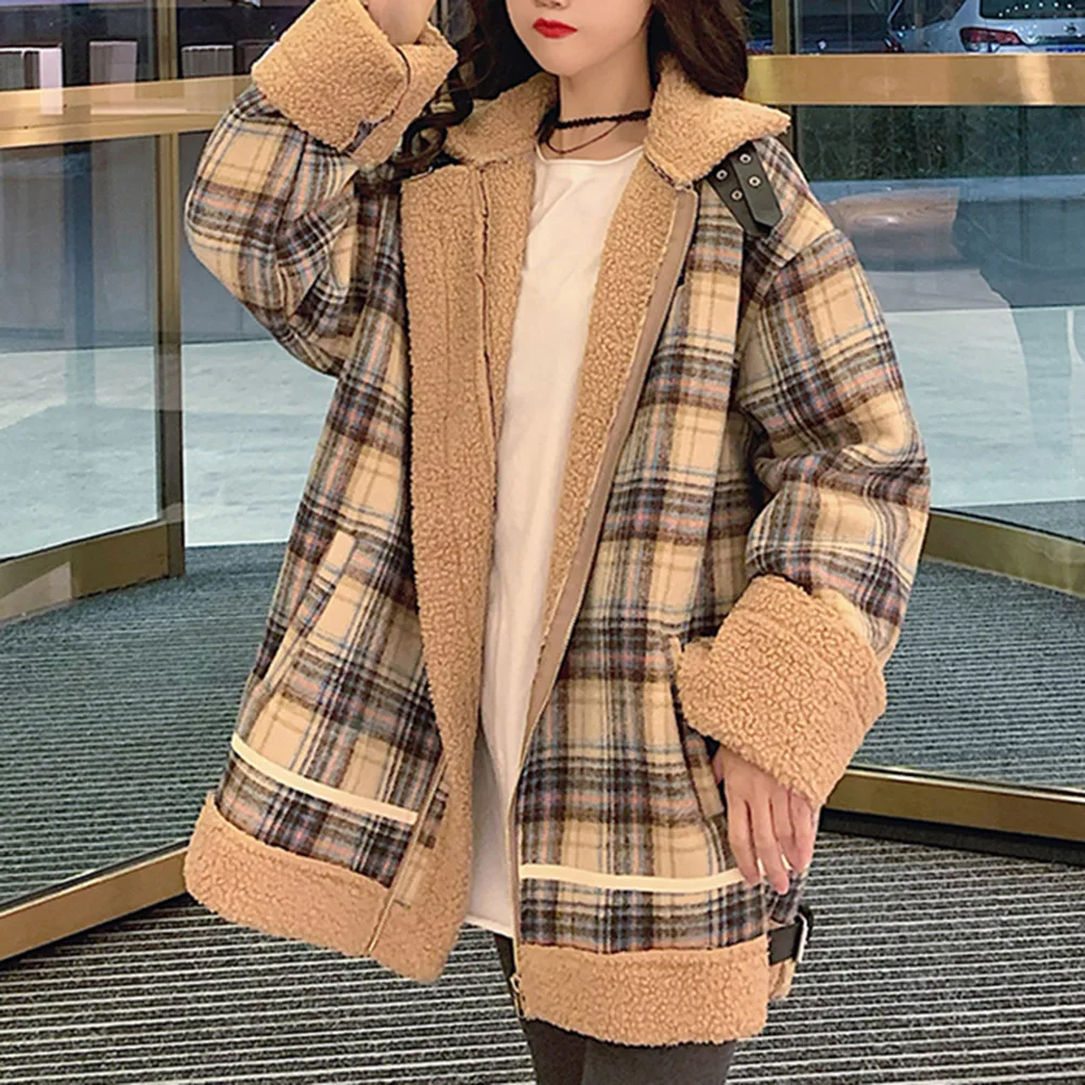 Bellaza Korean Japanese Preppy Jackets Fashion Thick Fleece Warm Coats Retro Brit Graphic Loose Lapel Long Sleeve Leisure Jacket
Bellaza Korean Japanese Preppy Jackets Fashion Thick Fleece Warm Coats Retro Brit Graphic Loose Lapel Long Sleeve Leisure Jacket