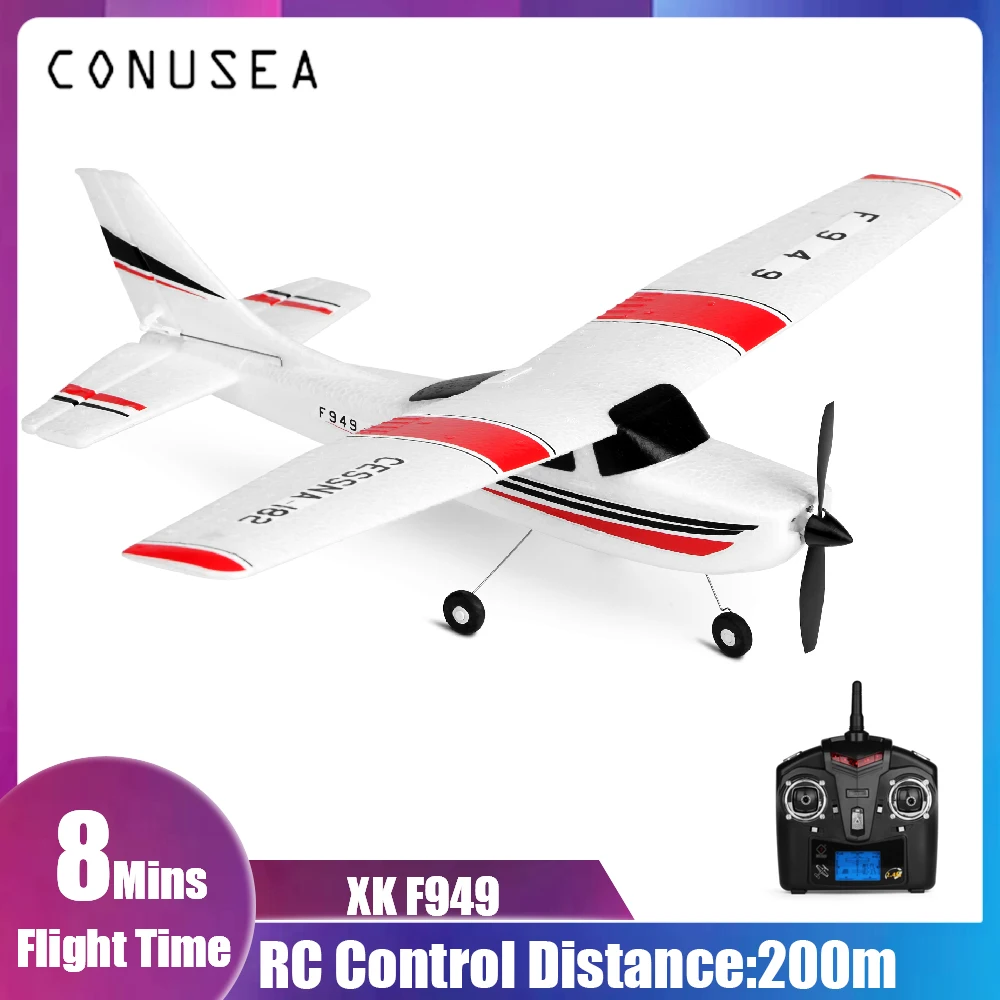 XK F949 Radio-controlled airplane Model 2.4G 3Channel Gyro Cessna-182 Glider Throwing Electric Plane Fixed Wing aircraft Planes
XK F949 Radio-controlled airplane Model 2.4G 3Channel Gyro Cessna-182 Glider Throwing Electric Plane Fixed Wing aircraft Planes