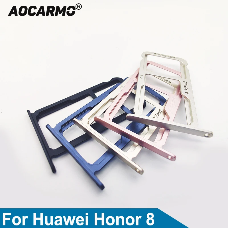 

Aocarmo For Huawei Honor 8 FRD-AL00 Nano Sim Card Tray MicroSD Slot Holder Replacement Part