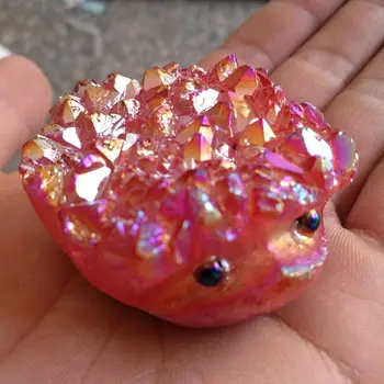 Natural Crystal Cluster Hedgehog Figurine Drusy Geode Aura Titanium Statue Healing Meditation Party Gifts Fengshui Decoration 
Natural Crystal Cluster Hedgehog Figurine Drusy Geode Aura Titanium Statue Healing Meditation Party Gifts Fengshui Decoration