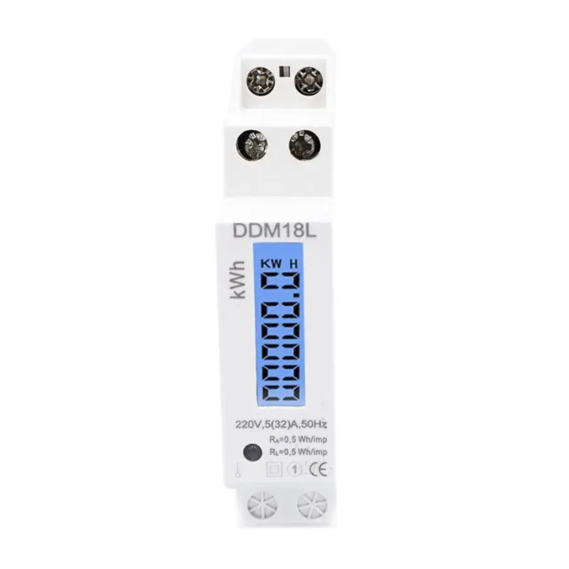 Electricity Meter LCD Digital Display Single Phase Din Rail Electricity Power Consumption Energy Meter 5(32A)
Electricity Meter LCD Digital Display Single Phase Din Rail Electricity Power Consumption Energy Meter 5(32A)
