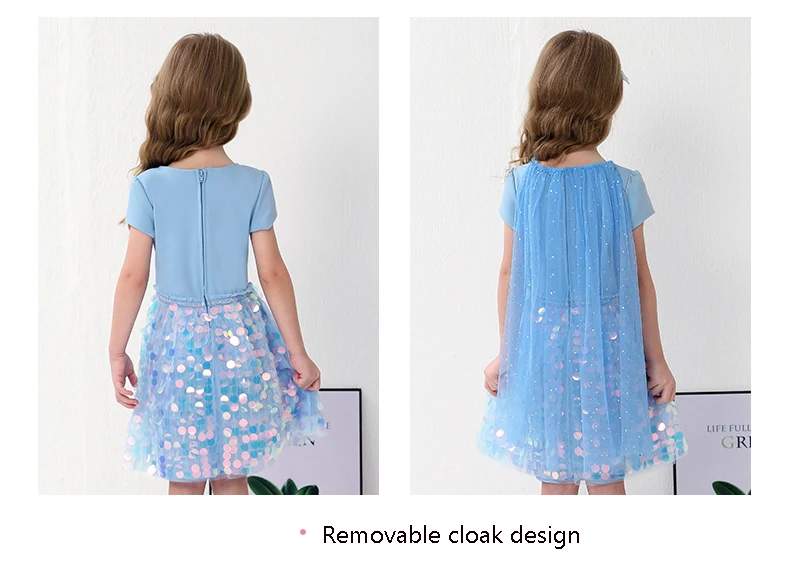 Summer Girls Dress vestidos Princess Aisha Clothes Kids Dresses vestido Baby Printing Gauze Party children Clothing Short sleeve