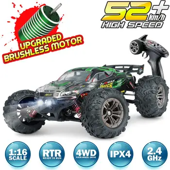 RC Car 1:16 Scale Brushless Remote Control RC Monster Truck , All Terrain 4WD High Speed 52KM/h Off-Road Waterproof/Shockproof
RC Car 1:16 Scale Brushless Remote Control RC Monster Truck , All Terrain 4WD High Speed 52KM/h Off-Road Waterproof/Shockproof