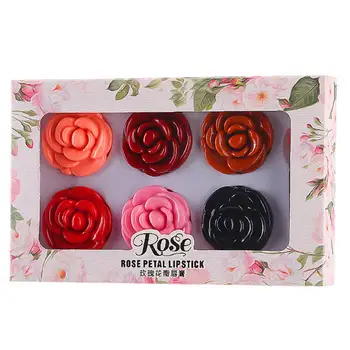 6pcst Makeup Rose Petal Lipstick Moisturing Nurious Long Lasting Lip Stick Red Jelly Lipsticks High Quality Beauty Cosmetic
6pcst Makeup Rose Petal Lipstick Moisturing Nurious Long Lasting Lip Stick Red Jelly Lipsticks High Quality Beauty Cosmetic