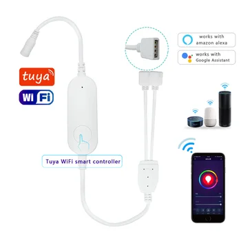 Tuya WiFi Smart LED Controller 4 Pin RGB LED Strip Light Contoller 5-24V APP Remote Voice Control Work with Alexa Echo Google
Tuya WiFi Smart LED Controller 4 Pin RGB LED Strip Light Contoller 5-24V APP Remote Voice Control Work with Alexa Echo Google