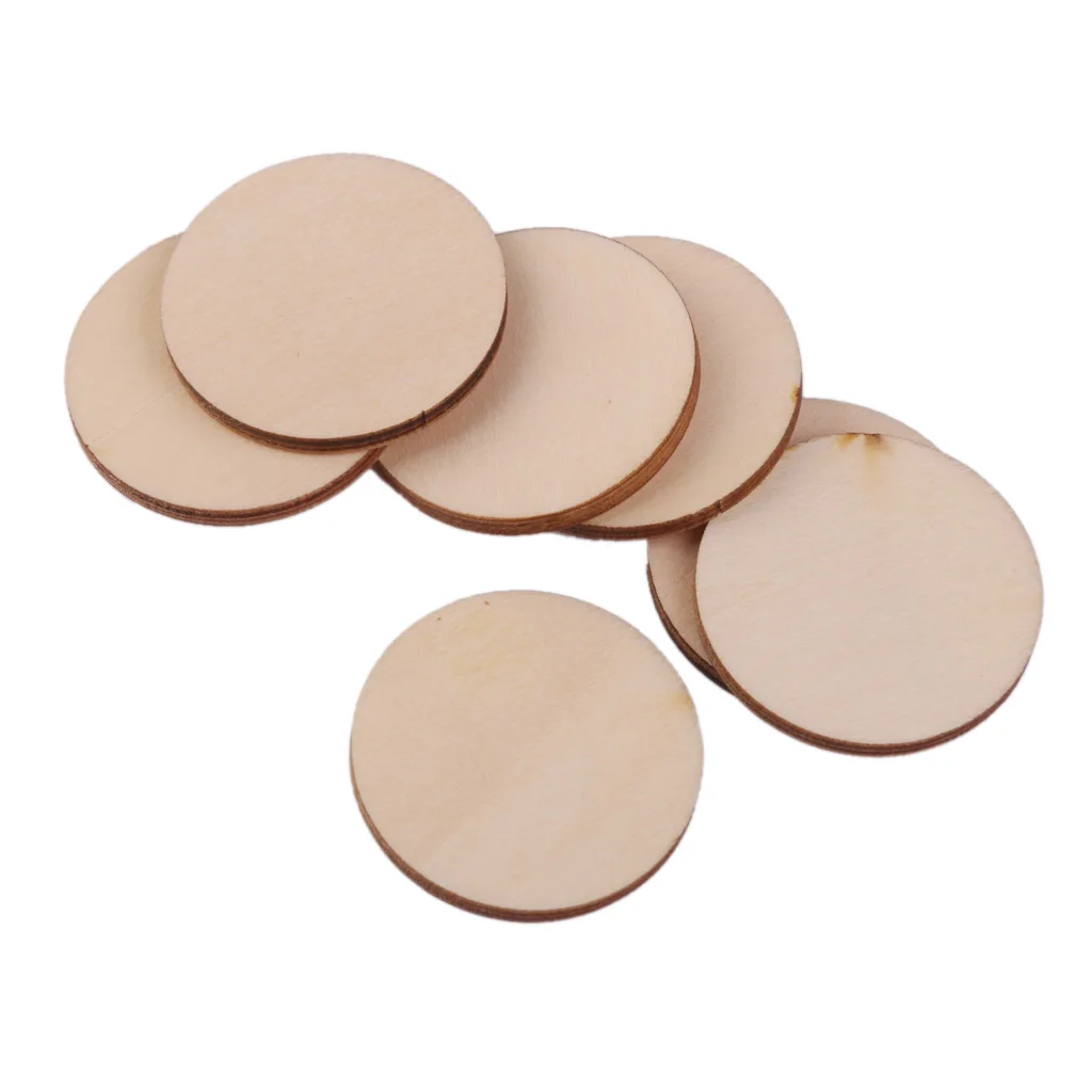 60pcs Blank Round Shaped Natural Wood Slices Discs Art Craft Hobbies Pyrography 60pcs Blank Round Shaped Natural Wood Slices Discs Art Craft Hobbies Pyrography