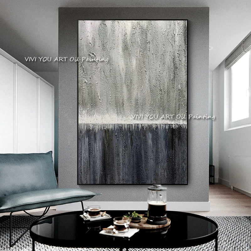 High Quality 100% Handmade Grey Abstract oil painting Modern Handpainted Canvas Gift for Home Living Room Decoration
High Quality 100% Handmade Grey Abstract oil painting Modern Handpainted Canvas Gift for Home Living Room Decoration