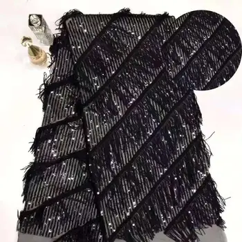 Luxury Lace Fabric BLACK Embroidery Lace African French Sequin Tulle Dress Lace 2019 Net Lace Fabric with Feathers YYZ36982
Luxury Lace Fabric BLACK Embroidery Lace African French Sequin Tulle Dress Lace 2019 Net Lace Fabric with Feathers YYZ36982
