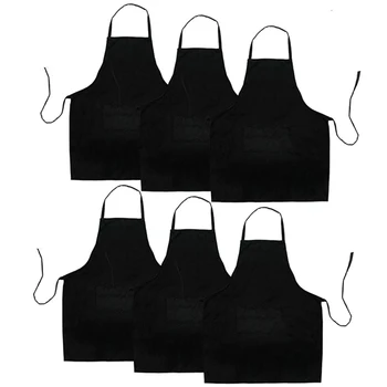 6 Pack Black Kitchen Apron with 2 Pockets Anti-Dirty Apron Suitable for Barbecue Kitchen Cooking Baking Restaurant
6 Pack Black Kitchen Apron with 2 Pockets Anti-Dirty Apron Suitable for Barbecue Kitchen Cooking Baking Restaurant