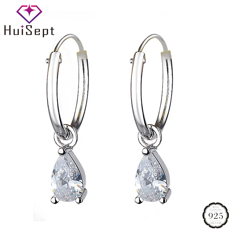 HuiSept Earrings 925 Silver Jewelry Accessories for Women Water Drop Shaped Zircon Gemstone Drop Earring Wedding Engagement Gift
HuiSept Earrings 925 Silver Jewelry Accessories for Women Water Drop Shaped Zircon Gemstone Drop Earring Wedding Engagement Gift