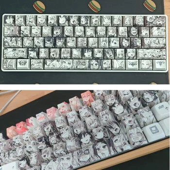 PBT 71 key Ahegao Keycap Dye Sublimation OEM Profile Japanese Anime Keycap For Cherry Gateron Kailh switch GK61 GK64
PBT 71 key Ahegao Keycap Dye Sublimation OEM Profile Japanese Anime Keycap For Cherry Gateron Kailh switch GK61 GK64
