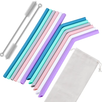 15 Pack Food grade Silicone Straws Reusable Flexible Drinking Straws With Clean Brush Party Straws Eco-friendly Bar Accessories
15 Pack Food grade Silicone Straws Reusable Flexible Drinking Straws With Clean Brush Party Straws Eco-friendly Bar Accessories