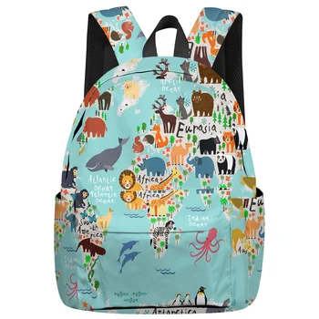 Animal Map World Cartoon Backpack College Students Laptop Backpack Book Bag Casual School Bag
Animal Map World Cartoon Backpack College Students Laptop Backpack Book Bag Casual School Bag