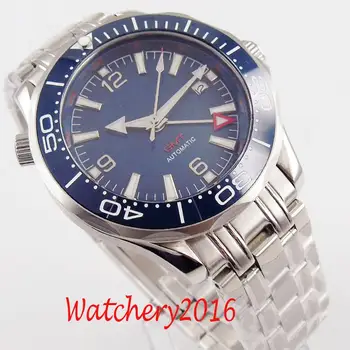 BLIGER 41mm Blue Sterile Dial Blue Ceramic Rotating bezel GMT Sapphire Crystal Auto Date Luminous Men's Watch Automatic Movement
BLIGER 41mm Blue Sterile Dial Blue Ceramic Rotating bezel GMT Sapphire Crystal Auto Date Luminous Men's Watch Automatic Movement