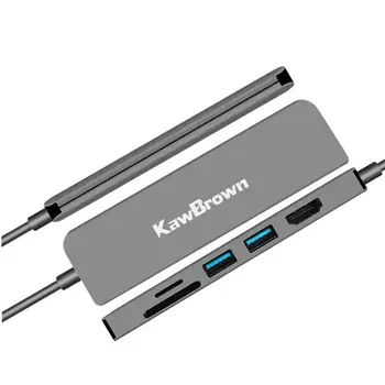 USB 3.1 Type C Hub Type-C to Multi USB 3.0 HDMI TF/SD Card 6 in 1 Hub Adapter Dock for Laptop
USB 3.1 Type C Hub Type-C to Multi USB 3.0 HDMI TF/SD Card 6 in 1 Hub Adapter Dock for Laptop