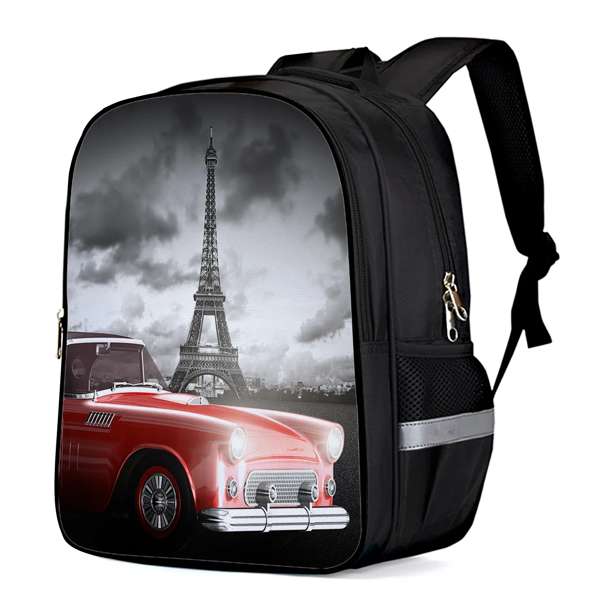 Фото Париж автомобиль красный Арт сумка на плечо для ноутбука рюкзаки бизнес рюкзак