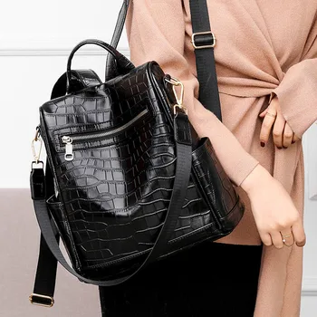 Classics Alligator Backpacks Durable Fashion Women's Outdoor Simple Retro Zipper Contrast Color Backpack Travel Bag zaino donna
Classics Alligator Backpacks Durable Fashion Women's Outdoor Simple Retro Zipper Contrast Color Backpack Travel Bag zaino donna