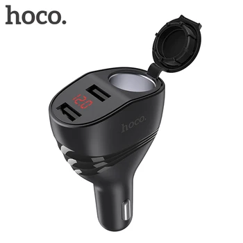 HOCO Dual USB Car Charger + Cigarette Lighter Slot With LED display 96W 3.1A Fast Charging Car-charger adapter For iPhone 11 Pro
HOCO Dual USB Car Charger + Cigarette Lighter Slot With LED display 96W 3.1A Fast Charging Car-charger adapter For iPhone 11 Pro