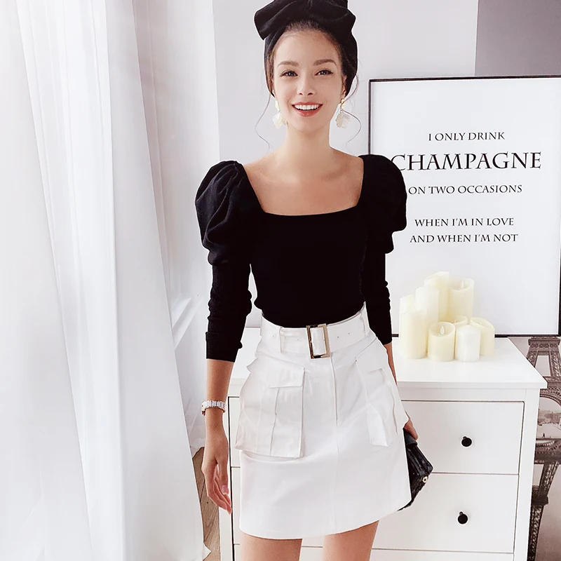 Dabuwawa Office Lady Square Collar Puff Sleeve Ribbed Knit Pullovers Shirts Modern Lady Workwear Women Blouses Top DT1AJS006
Dabuwawa Office Lady Square Collar Puff Sleeve Ribbed Knit Pullovers Shirts Modern Lady Workwear Women Blouses Top DT1AJS006