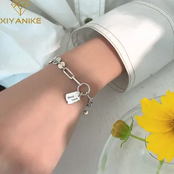 XIYANIKE 925 Sterling Silver Lucky Square Brand Bracelet Female Retro INS Unique Design Simple Fashion Round Chain Браслет
XIYANIKE 925 Sterling Silver Lucky Square Brand Bracelet Female Retro INS Unique Design Simple Fashion Round Chain Браслет