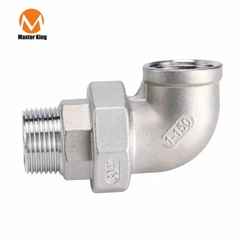 MK 1/4" 1/2" 1" 1-1/4" Male & Female 90 Degree Elbow BSP Thread SUS304 Live Joint Coupling Union Connector Pipe Fitting for Tube
MK 1/4" 1/2" 1" 1-1/4" Male & Female 90 Degree Elbow BSP Thread SUS304 Live Joint Coupling Union Connector Pipe Fitting for Tube