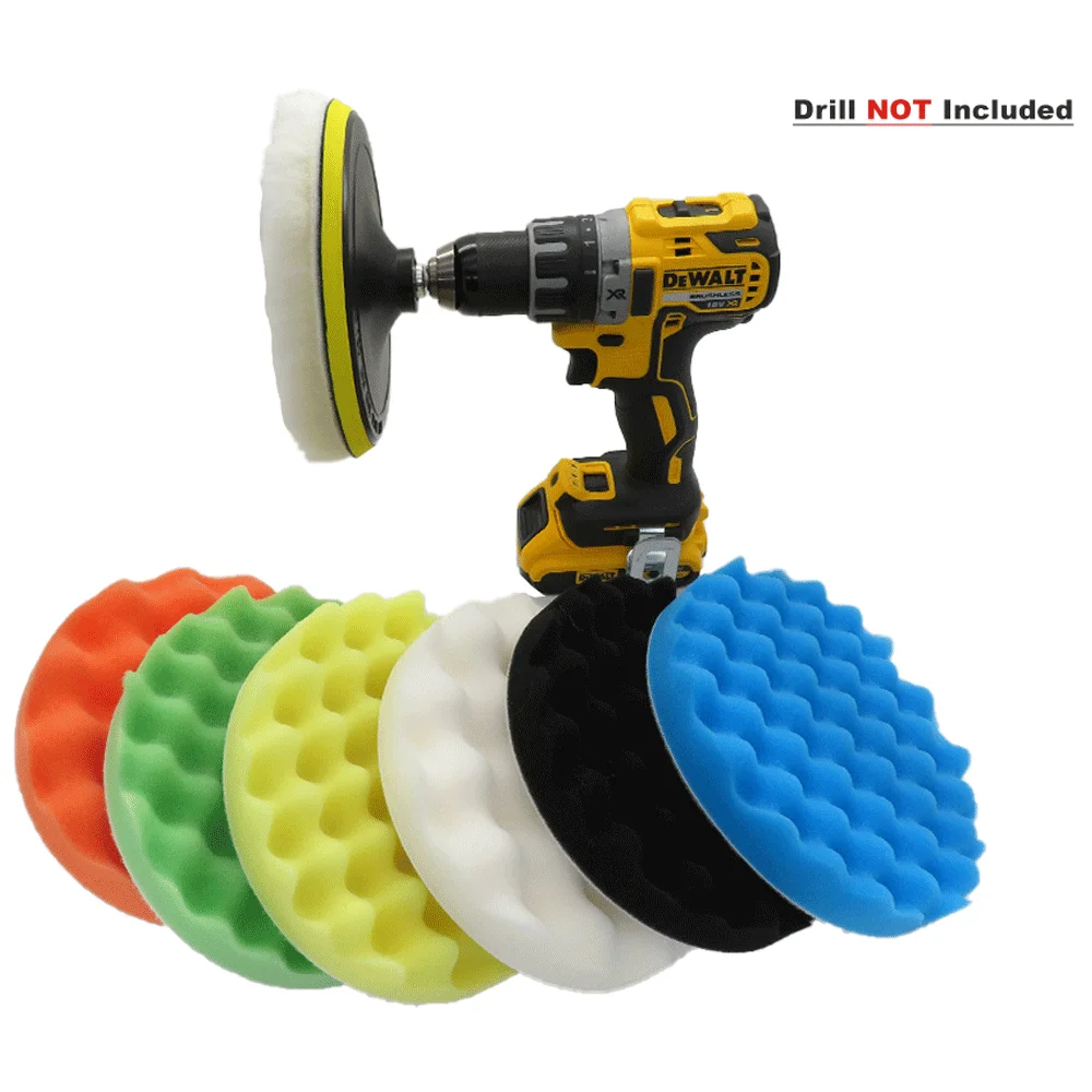 Car Polishing Pad Kit - 5 inch 8pcs Foam Drill Buffing Sponge Woolen Pads for Car Sanding, Buffing, Polishing, Waxing
Car Polishing Pad Kit - 5 inch 8pcs Foam Drill Buffing Sponge Woolen Pads for Car Sanding, Buffing, Polishing, Waxing