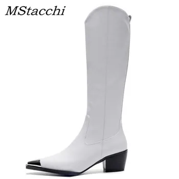 MStacchi Women Knee High Boots Chic Metal Pointed Toe Botas Mujer Chunky Heel Solid Color High Heels Shoes Ladies Winter Boots
MStacchi Women Knee High Boots Chic Metal Pointed Toe Botas Mujer Chunky Heel Solid Color High Heels Shoes Ladies Winter Boots