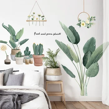 Wall Stickers Green Plant Leaves Flower Pot Kids Bedroom Living Room Decor Warm Self-adhesive Wall Paper Decoration Vinyl Decals
Wall Stickers Green Plant Leaves Flower Pot Kids Bedroom Living Room Decor Warm Self-adhesive Wall Paper Decoration Vinyl Decals