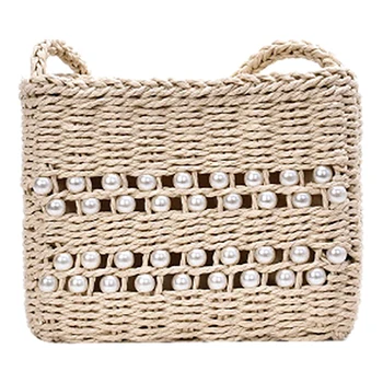 All-Match Leisure Vacation Beach Pearl Bag Ladies Small Square Bag Straw Shoulder Bag Handbag
All-Match Leisure Vacation Beach Pearl Bag Ladies Small Square Bag Straw Shoulder Bag Handbag