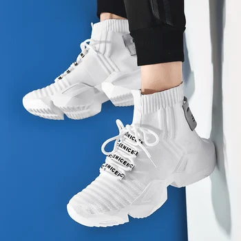Spring 2020 New Men's Lightweight High-top Shoes Flying Woven Breathable Socks Shoes Autumn Men's Lace-up Sneakers
Spring 2020 New Men's Lightweight High-top Shoes Flying Woven Breathable Socks Shoes Autumn Men's Lace-up Sneakers